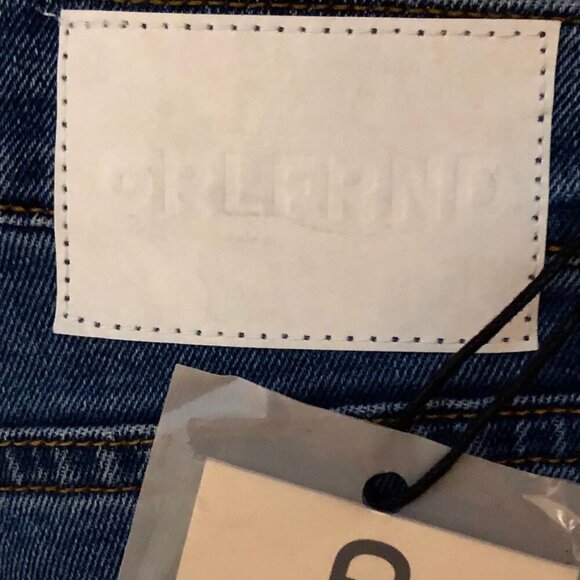 NWT GRLFRND Piper Jean Super High Rise Stretch Slim Crop Distress 28 MSRP $200 - Picture 7 of 9
